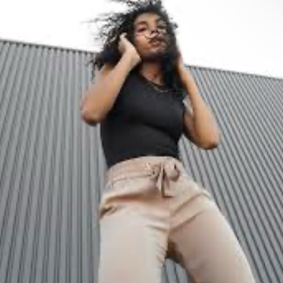 NWT Dynamite Sacha Joggers Stylish Tan Women's Pants - Picture 1 of 5